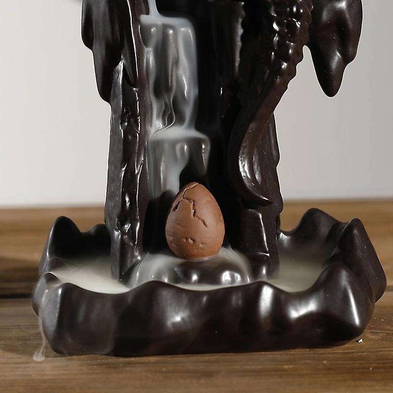 Dragon Burner Ceramic Smoke Backflow Incense Holder Aromatherapy