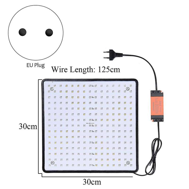 225 Leds Grow Light Ultrathin Panel Lamp-eu Plug