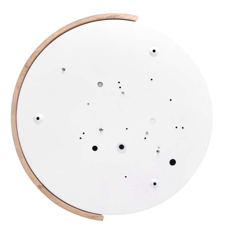 Wood Adjustable Led Ceiling Lamp Round Bedroom Dumb White 30cm
