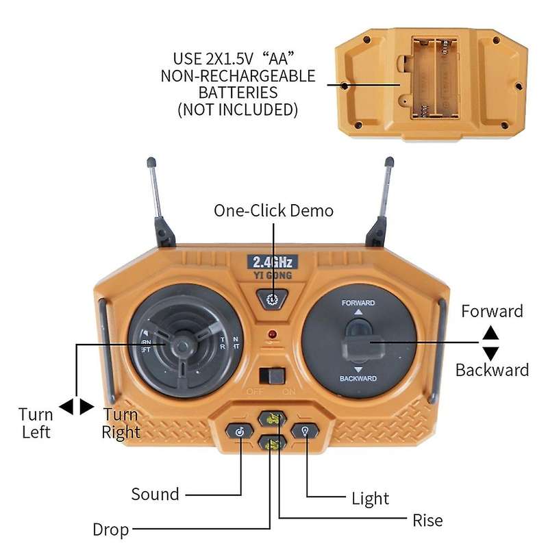 2.4g Wireless Rc Dump Truck Remote Control