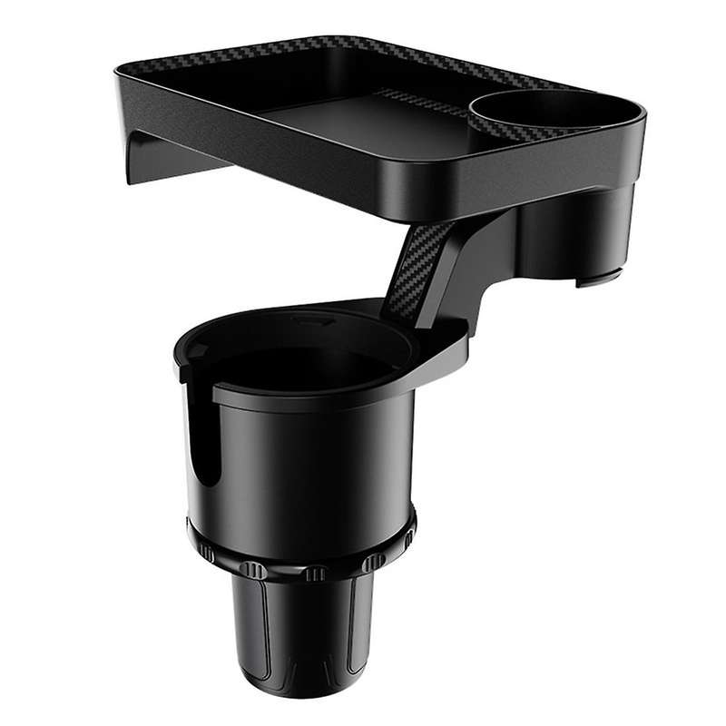 Car Cup Holder Expander Tray, with 360rotation Detachable Tray Table