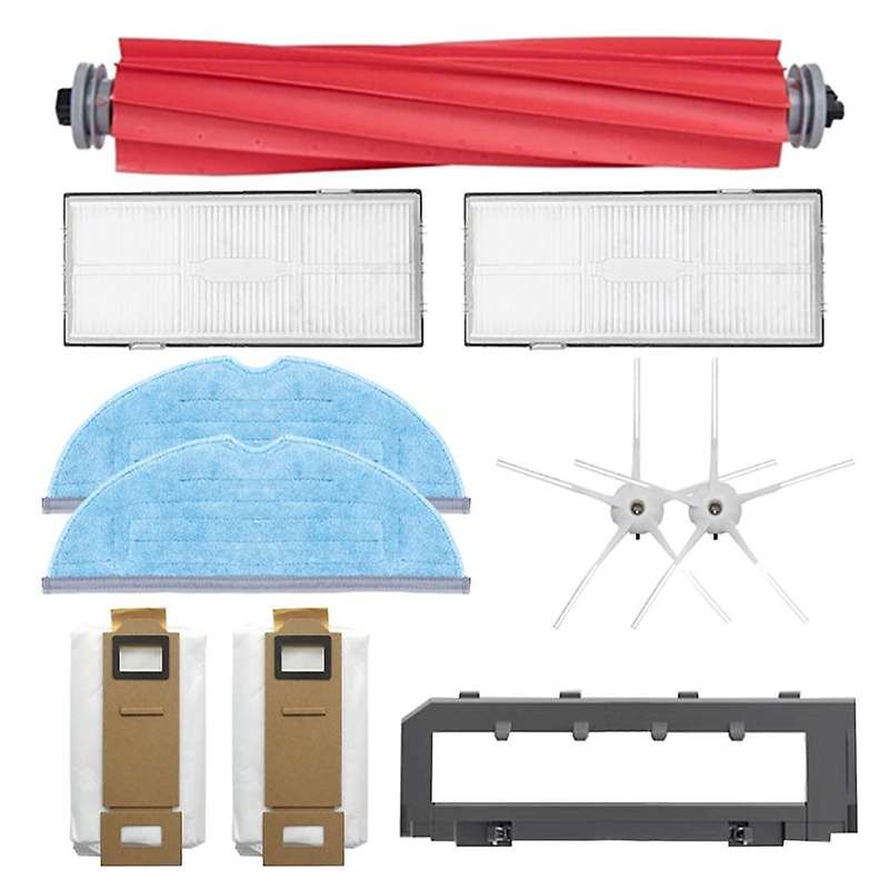 Mop Cloth Main Brush Cover Hepa Filter Dust Bag for Xiaomi Black