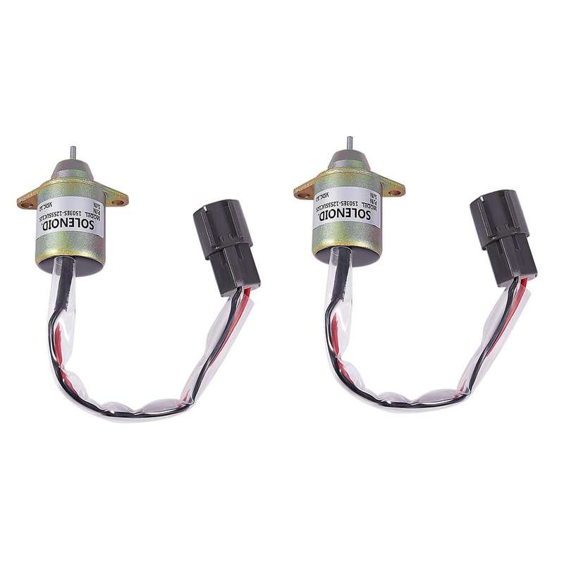 2x Flameout Solenoid 1503es-12s5suc12s 119233-77932 for Kubota Yangma