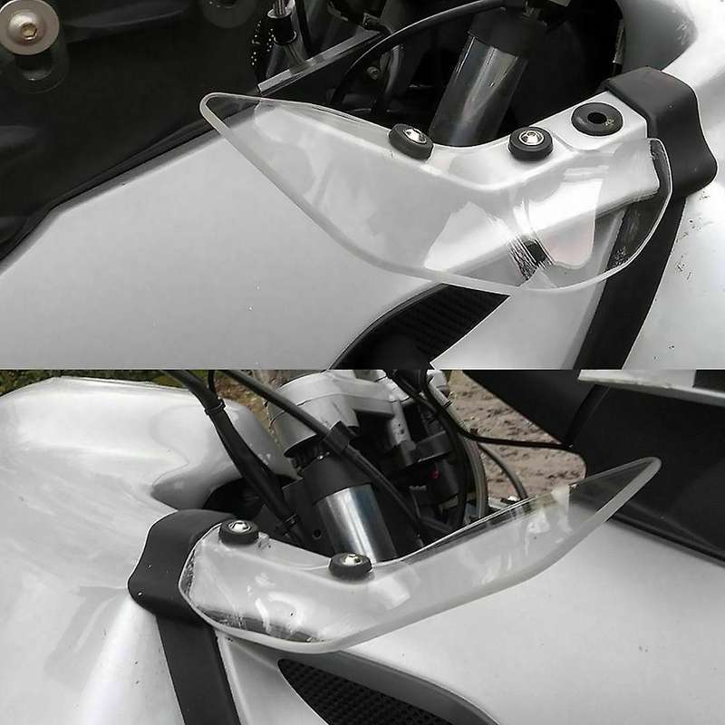 Motorcycle Side Wind Deflectors Windshield Windscreen(black)