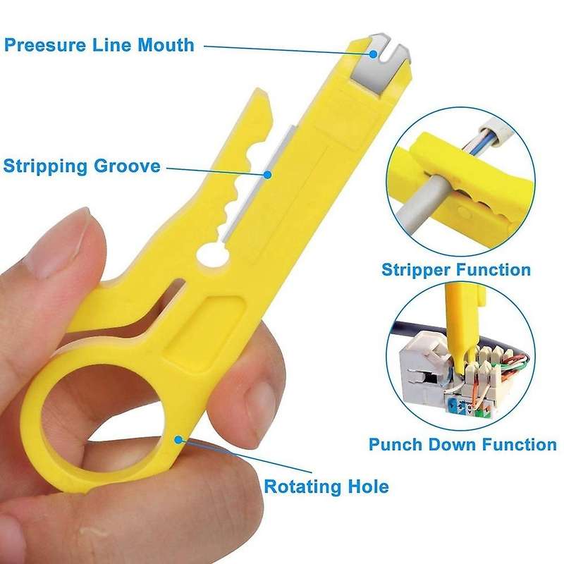Rj45 Crimp Tool Kit Pass Thru Cat5 Cat5e Cat6 Rj45 Crimping Tool