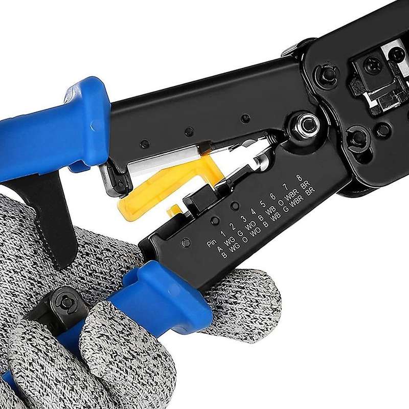 Rj45 Crimp Tool Kit Pass Thru Cat5 Cat5e Cat6 Rj45 Crimping Tool