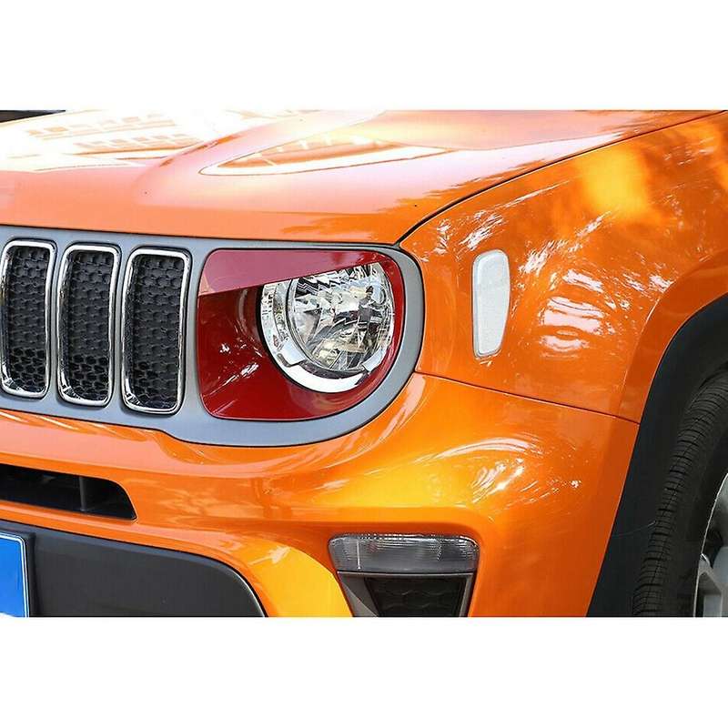 Red Front Headlight Lamp Angry Eyes Cover for Jeep Renegade 2019+