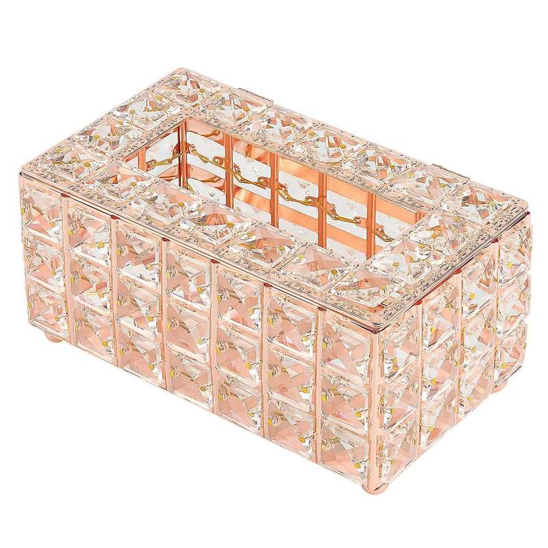 Crystal Tissue Box Napkin Holder Living Room Dining Room Decoration