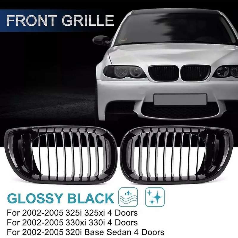 Gloss Black Front Hood Kidney Grill for -bmw E46 3 Series 2002-2005