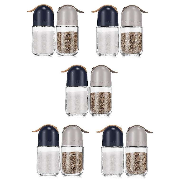 Salt and Pepper Shakers Glass Set, Seasoning Storage Containers