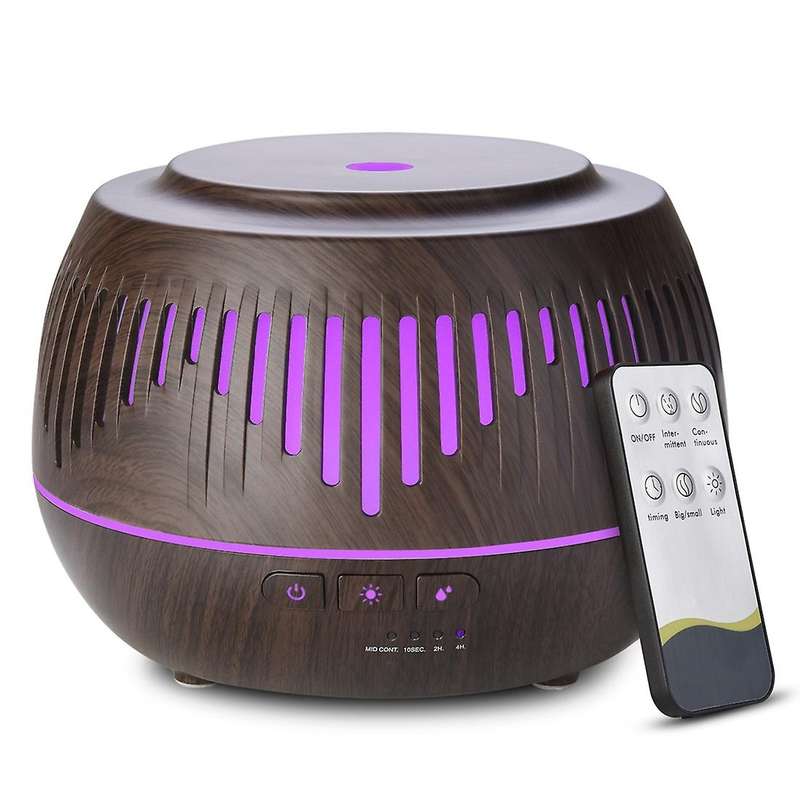 500ml Wood Grain Aromatherapy Essential Oil Diffuser Aroma Eu Plug