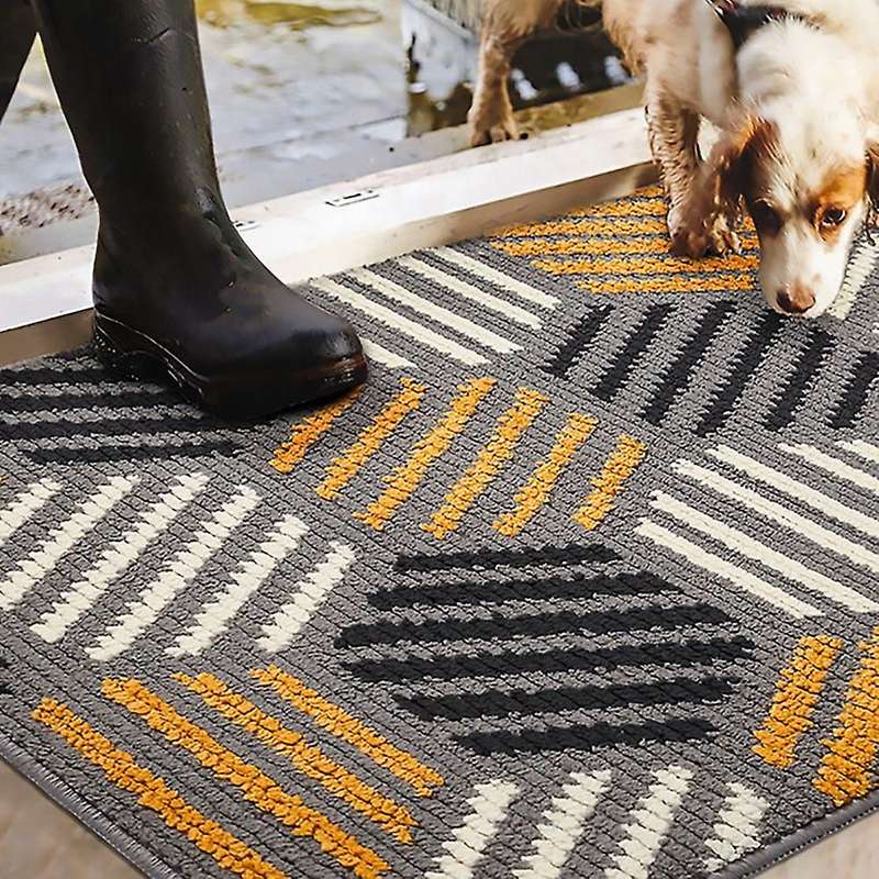 Striped Mat Entrance Door Mat Welcome Mats Bath Mat for Household L