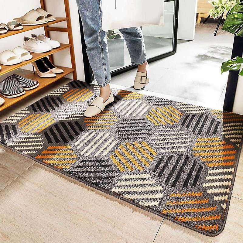 Striped Mat Entrance Door Mat Welcome Mats Bath Mat for Household L