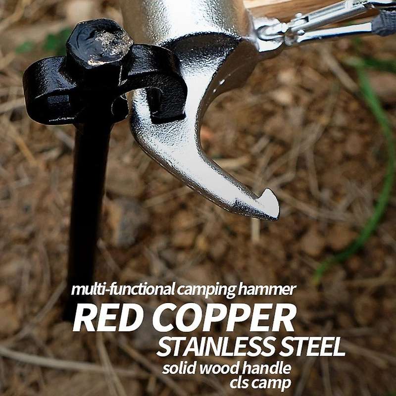 Cls Outdoor Camping Copper Head Stainless Steel Hammer Tent Nail