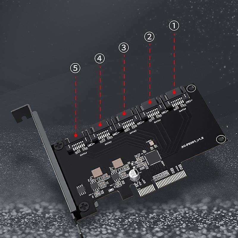 Sata3.0 Expansion Card,6gbps 5 Ports Sata to Pci Express Controller