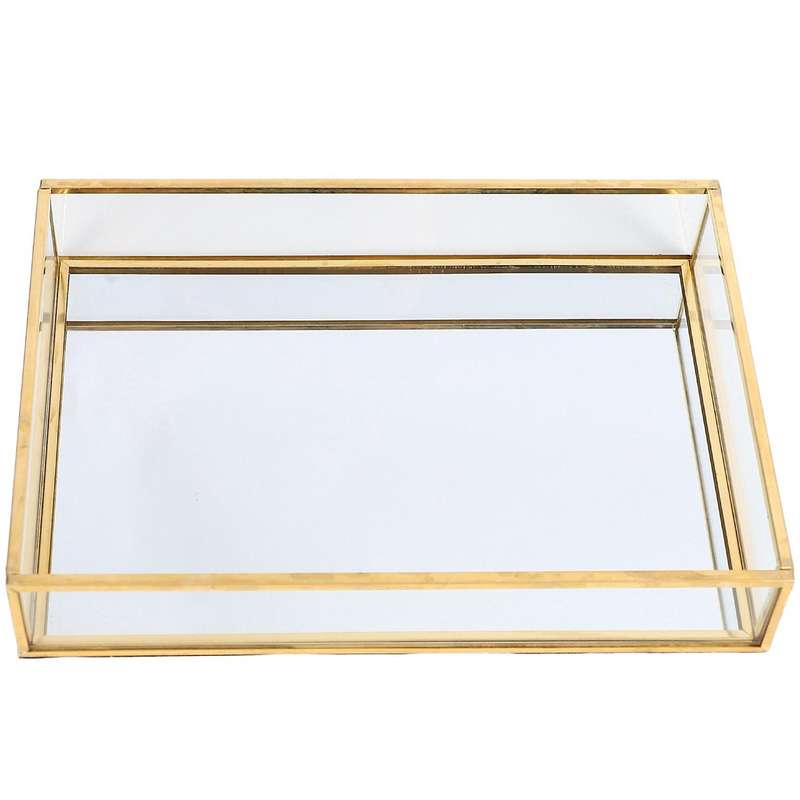 2x Nordic Retro Storage Tray Gold Plate Jewelry Display Home(s)