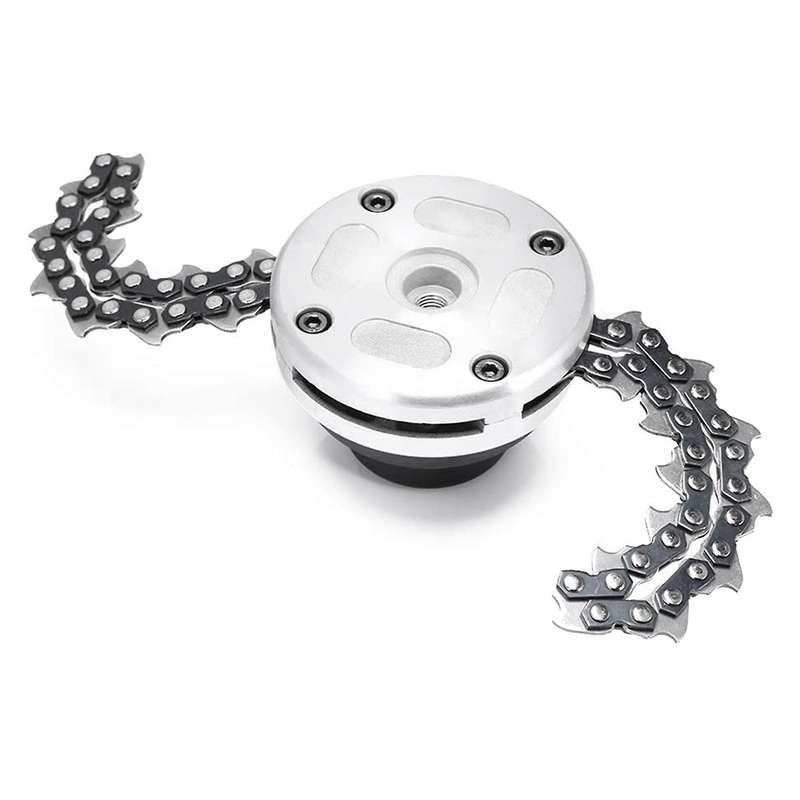 2x Trimmer Head with Coil Chain Cutter Blade Lawn for Straight Shafts