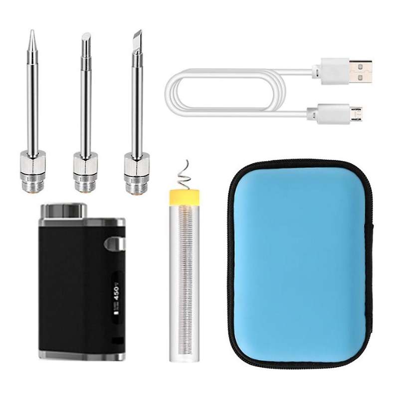 Portable Soldering Iron Usb Battery Soldering Iron 1w-75w (black)