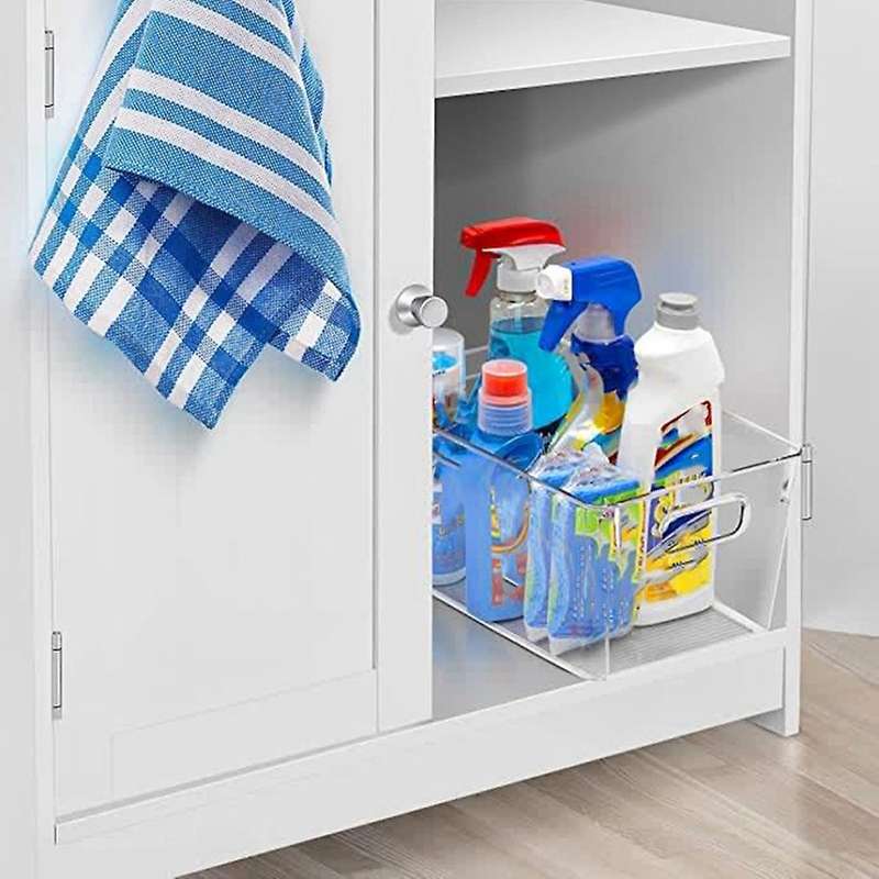 3pcs Plastic Storage Bins Clear for Kitchen Fridge, Food,snack Pantry