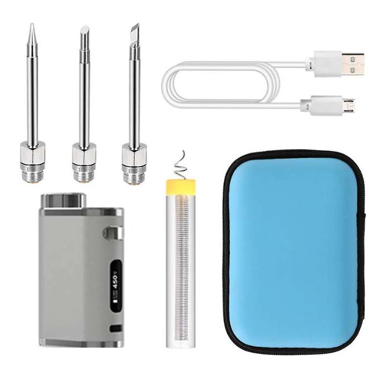 Portable Soldering Iron Usb Battery Soldering Iron 1w-75w (silver)