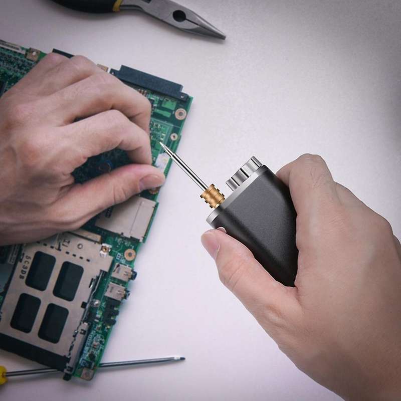 Portable Soldering Iron Usb Battery Soldering Iron 1w-75w (silver)