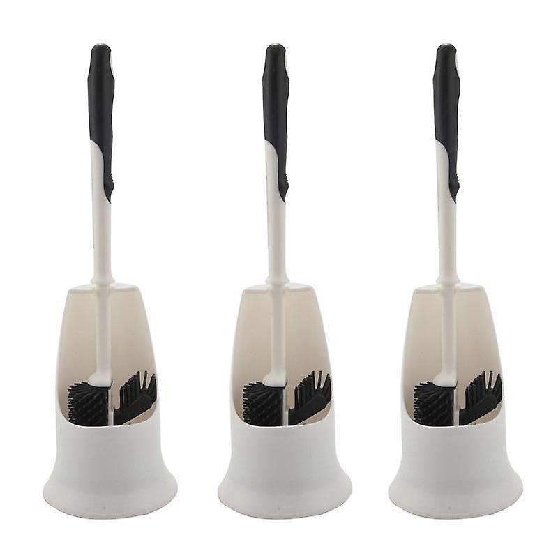 3x Toilet Brush and Holder,toilet Bowl Cleaning Brush Set