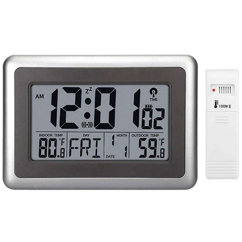 Digital Atomic Wall Clock, Desk Alarm Clock, Battery Operated