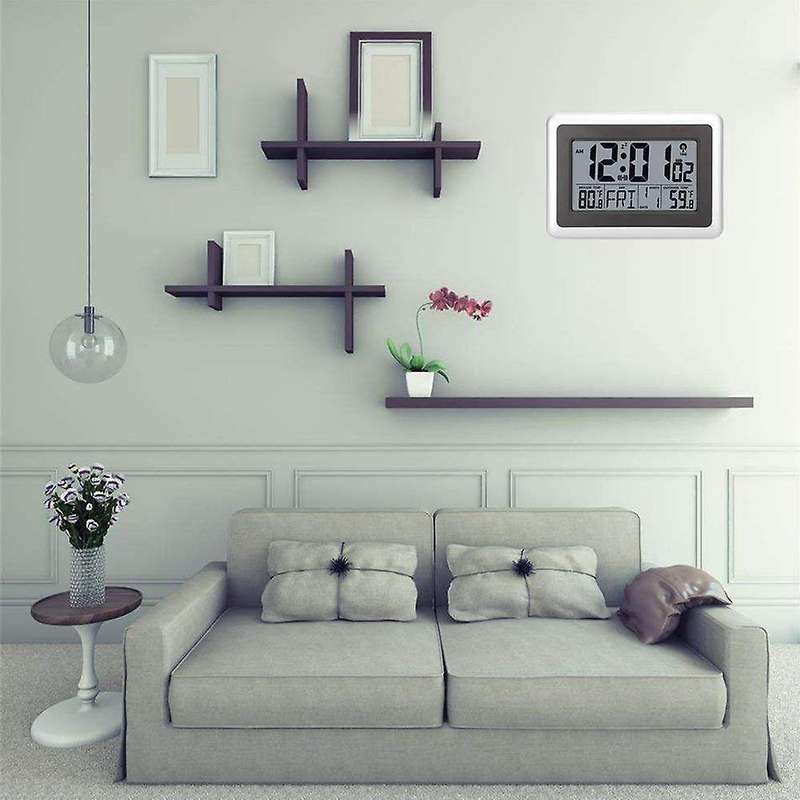 Digital Atomic Wall Clock, Desk Alarm Clock, Battery Operated