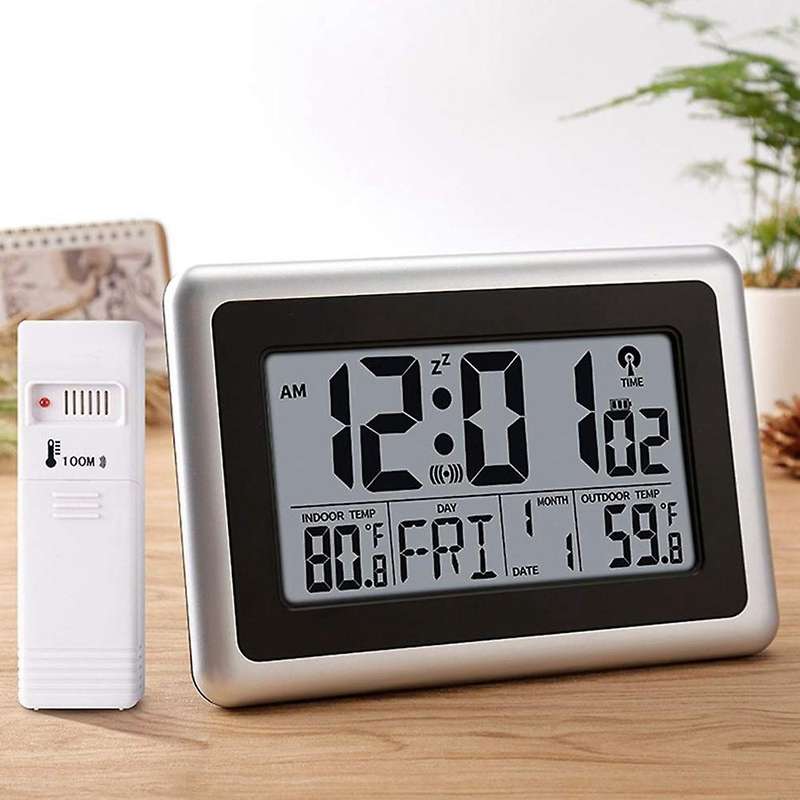 Digital Atomic Wall Clock, Desk Alarm Clock, Battery Operated