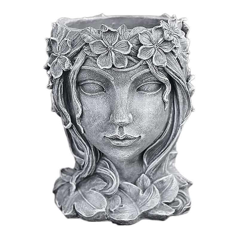 Retro Goddess Statue Succulent Flowerpot, Planter with Drainage Hole