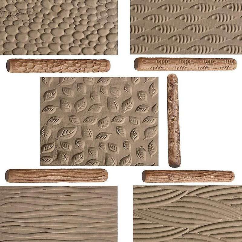 Pottery Tools Wood Hand Rollers,for Clay Stamp Pattern/roller Pattern