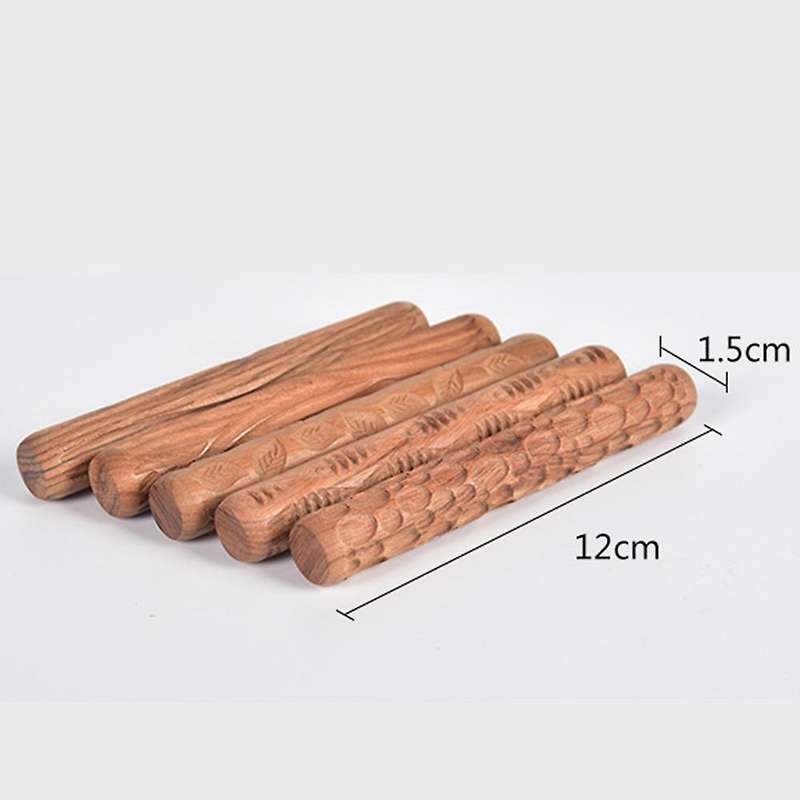 Pottery Tools Wood Hand Rollers,for Clay Stamp Pattern/roller Pattern
