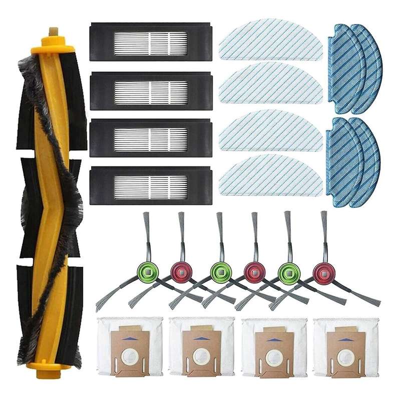 23 Pcs Main Side Brushes Filters Cleaning Mop for Yeedi Vac Station