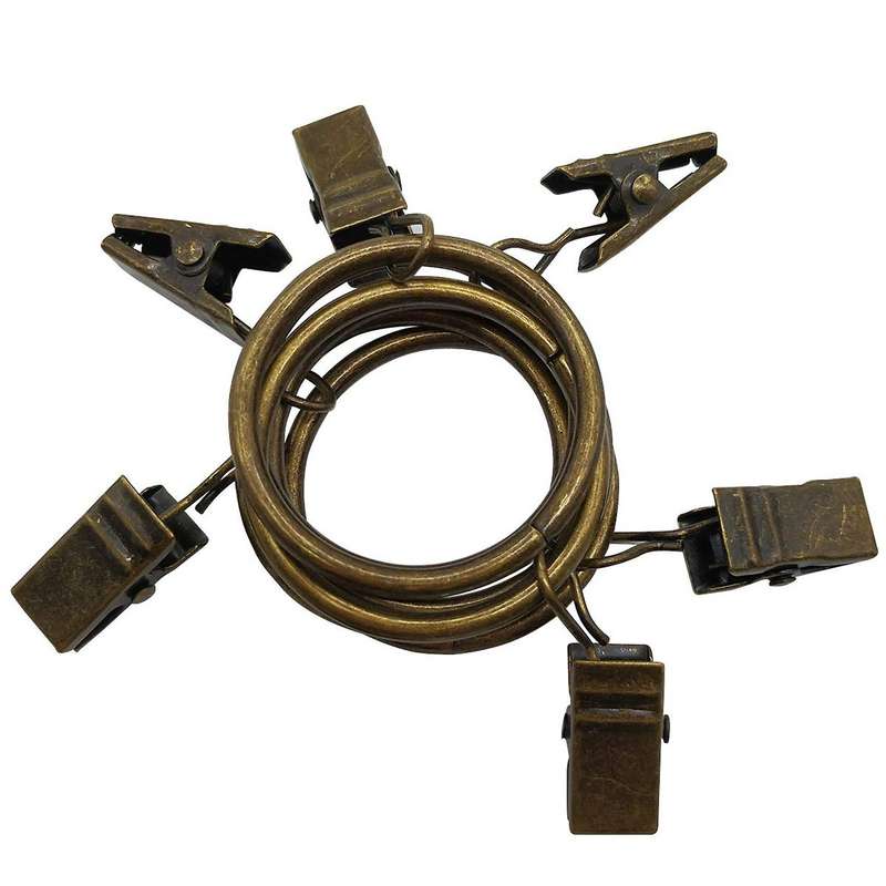 108 Pack Rings Curtain Clips 1.26 Inch Interior Diameter (bronze)
