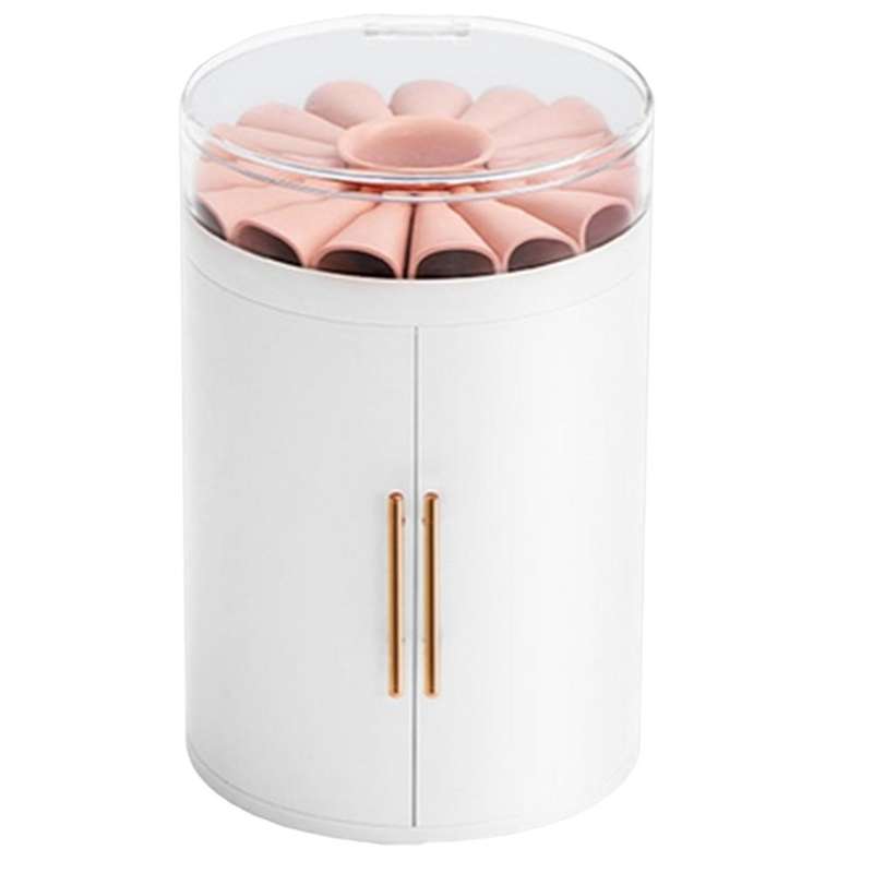 Jewelry Case Jewelry Necklace Double Open Transparent Storage -white