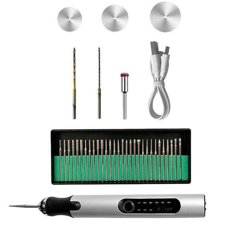 Portable Micro-engraving Pen, Professional Precision, Silver