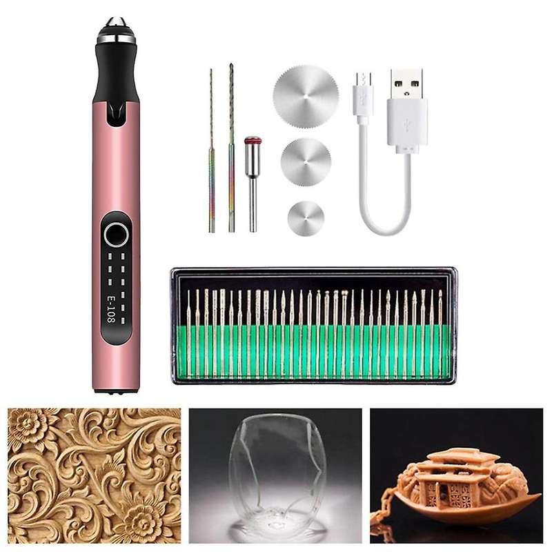 Portable Micro-engraving Pen, Professional Precision, Rose Gold