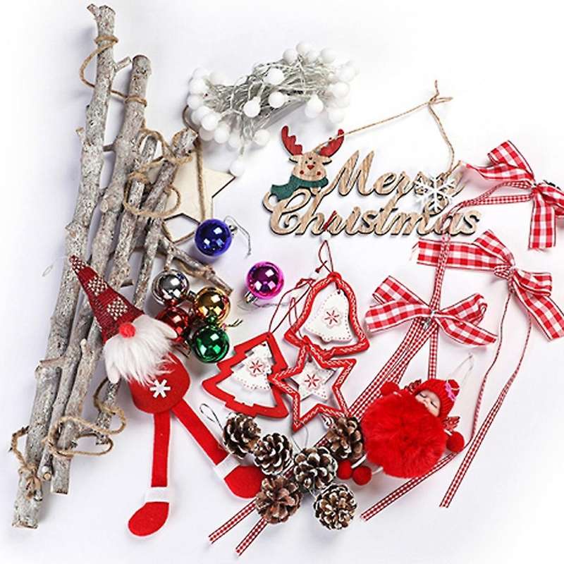 Wooden Christmas Tree Decoration Pendant Diy Christmas Ornaments