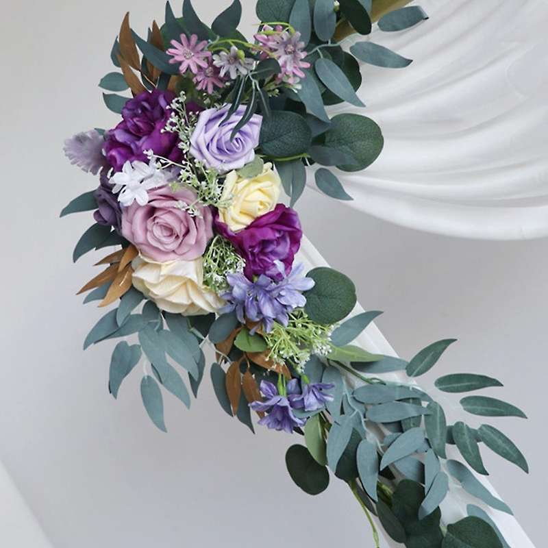 2 Piece Wedding Props Artificial Flower Arch Arrangement