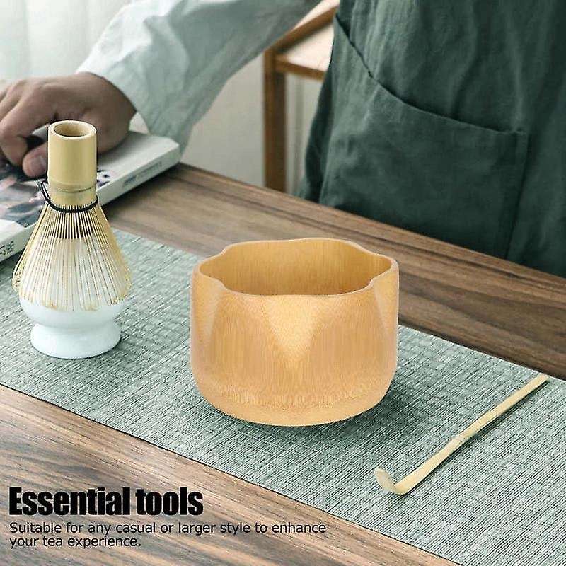 4pcs/set Matcha Tea Making Tool Tea Scoop Bowl Whisk Holder Teaware