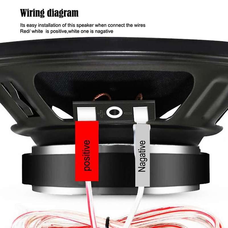 Puzu 2pcs 6.5inch 90w Full Range Frequency Car Audio Speaker Heavy