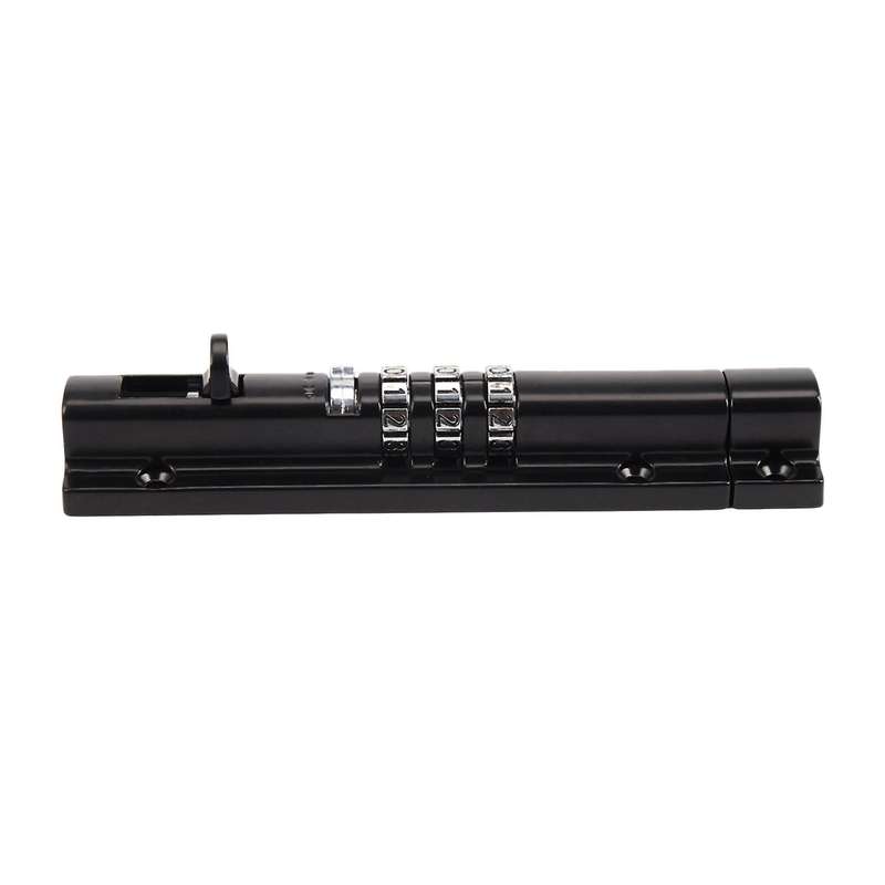 Horizontal Door Bolt Lock Sliding Combination Code Can Be Reset Black
