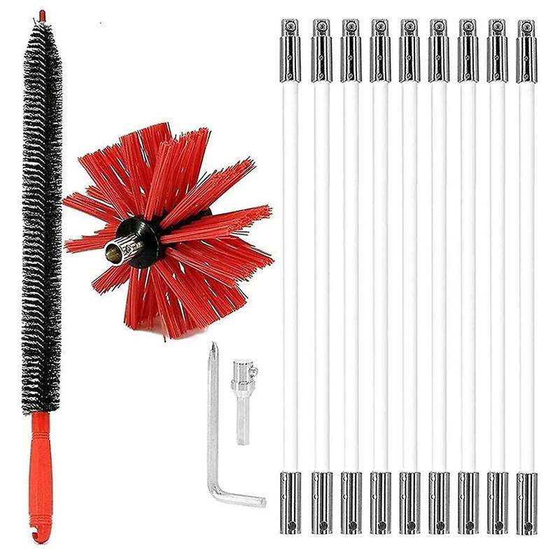 Chimney Brush-electrical Drill Sweeping Cleaning Tool with Nylon Rods
