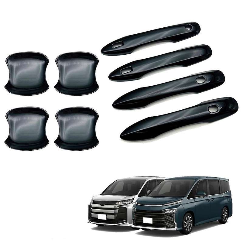 Car Black Door Handle Cover Trim for Toyota Noah Voxy 90 Series 2022