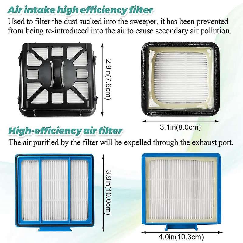 Main Side Brushes Hepa Filters for Shark Iq Rv1001ae Rv1000 Rv101