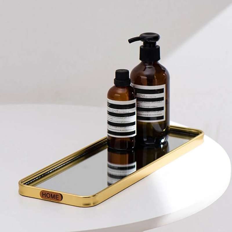 1pcs Nordic Bathroom Organizer Mirror Jewelry Display Plate A