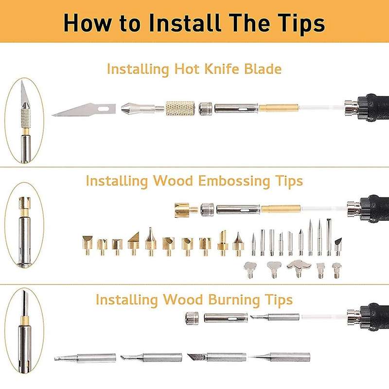 Wood Burner Kit with Lcd Display for Carving Soldering,us Plug