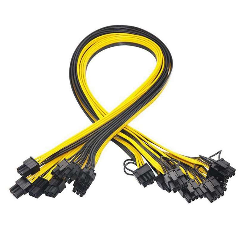 8pcs 8 Pin Pci-e to 2 Pci-e 8 (6+2) Pin Power Cable, Gpu Power Cable