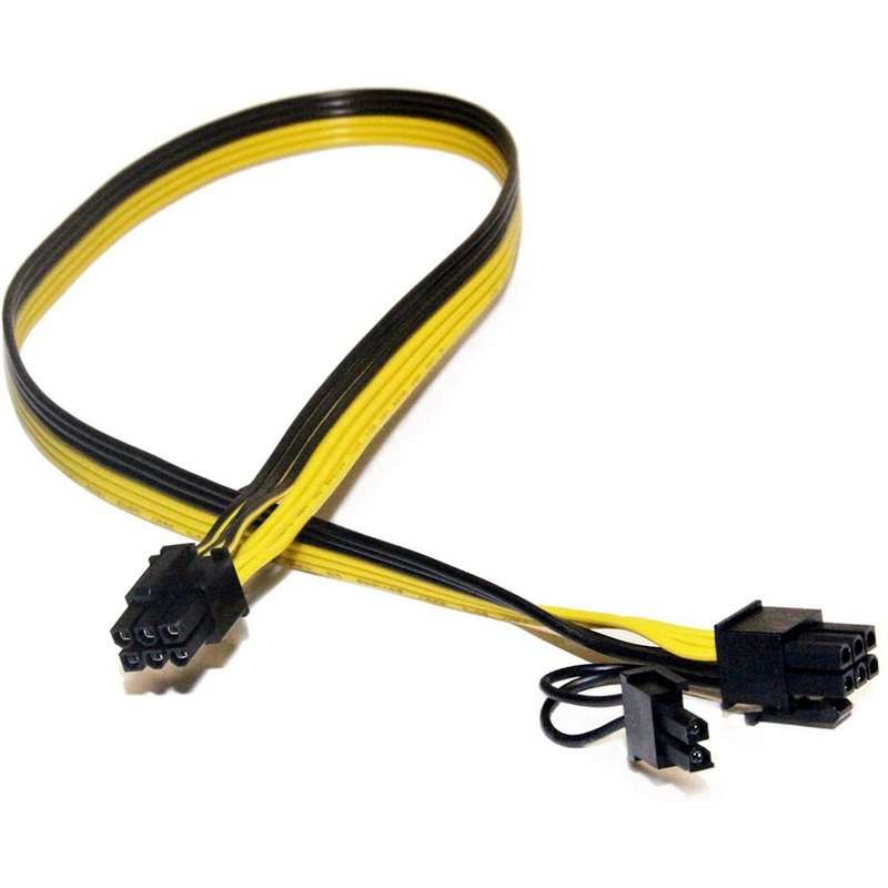 8pcs 8 Pin Pci-e to 2 Pci-e 8 (6+2) Pin Power Cable, Gpu Power Cable