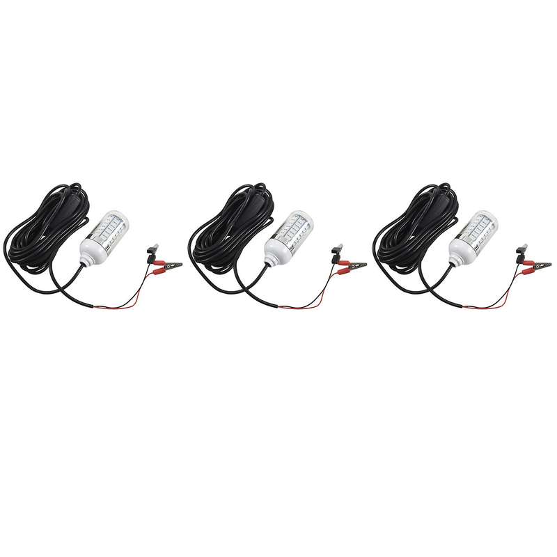 3x 12v Led Green Night Fishing Light Shad Squid Boat Fishing Light